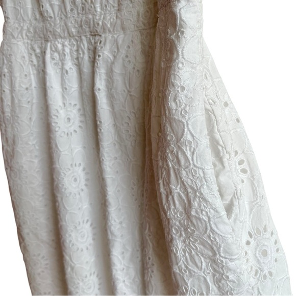 Madewell White Eyelet Cotton Mini Dress Size 4 - Picture 5 of 13